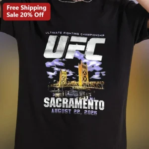 UFC Sacramento Ultimate Fighting Championship Graphic Tee MMA Fight Night Shirt available at our Los Angeles warehouse