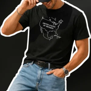 United States of Ontario Funny Geography Humor Graphic Tee for Men Women available at our Los Angeles warehouse