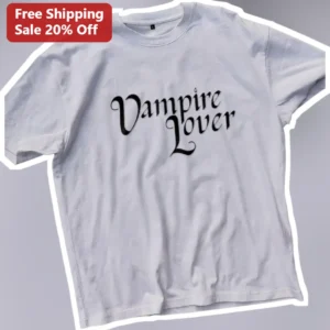 Vampire Lover Gothic Tee Halloween Spooky Graphic Shirt for Alternative Fashion Fans available at our Los Angeles warehouse