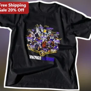 Vikings Legends Tee Minnesota Vikings Players Retro Collage Graphic Shirt for Men NFL Fans available at our Los Angeles warehouse