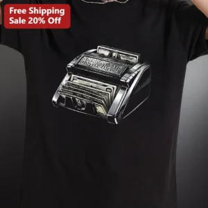 Vintage Cash Register Money Graphic Tee Retro Small Business Owner Shirt available at our Los Angeles warehouse