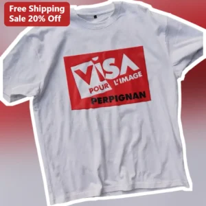 Visa Pour L'Image Tee Photojournalism Festival Graphic Shirt for Photographers available at our Los Angeles warehouse