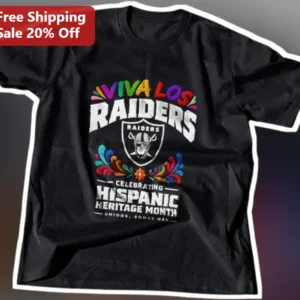 Viva Los Raiders Hispanic Heritage Month Tee Las Vegas NFL Fan Gift available at our Los Angeles warehouse