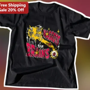Waggons For Brains Tee Vintage Horror Skeleton Graphic Shirt Funny Halloween Gift available at our Los Angeles warehouse