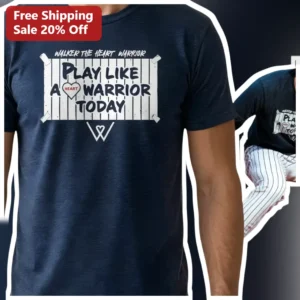 Walker The Heart Warrior Play Like A Warrior Today Graphic Tee For Pediatric Heart Patients available at our Los Angeles warehouse