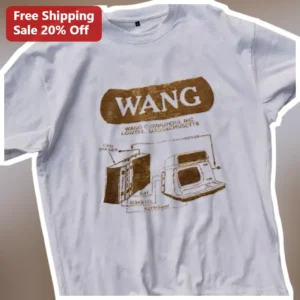 Wang Computers Inc Lowell Massachusetts Retro Tech Vintage Graphic Tee available at our Los Angeles warehouse