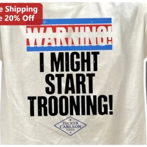 Warning I Might Start Trooning Graphic Tee Political Satire Gift available at our Los Angeles warehouse
