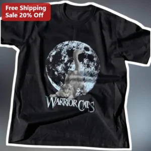 Warrior Cats Tee Fantasy Moon Cat Graphic Shirt Gift for Book Lovers available at our Los Angeles warehouse