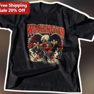 Washington Capitals Vintage Hockey Player Eagle Graphic Tee NHL Fan Gear available at our Los Angeles warehouse