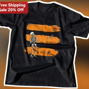 Well, Shit... Funny Halloween Skeleton Jack O Lantern Graphic Tee available at our Los Angeles warehouse