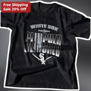 White Sox Postseason Clinched Tee Chicago Baseball Fan Vintage Graphic Shirt available at our Los Angeles warehouse