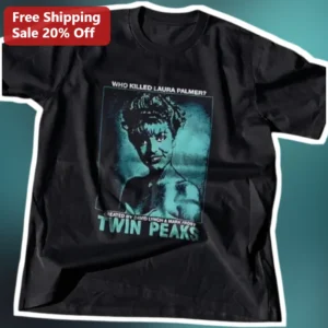 Who Killed Laura Palmer Twin Peaks Graphic Tee Cult Classic David Lynch Fan Gift available at our Los Angeles warehouse