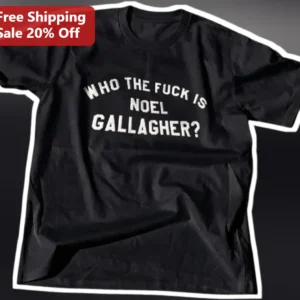 Who The Fuck Is Noel Gallagher Tee available at our Los Angeles warehouse