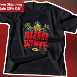Wizard Grave Tee Fantasy Heavy Metal Graphic Shirt for Men Gamers D&D Players available at our Los Angeles warehouse