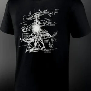 Wow! Signal Radio Telescope Glitch Art Tee Big Ear Astronomy Gift for Men Women available at our Los Angeles warehouse