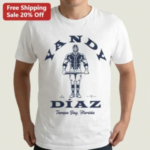 Yandy Díaz Tampa Bay Baseball Tee Vintage Player Graphic Shirt for Fans available at our Los Angeles warehouse