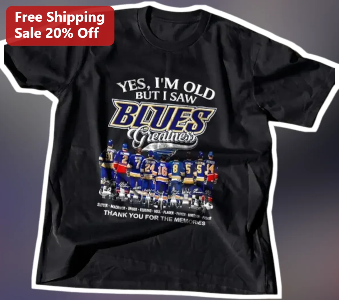 Yes I'm Old But I Saw Blues Greatness Thank You For The Memo — Los Angeles Yes I'm Old But I Saw Blues Greatness Thank You For The Memories St. Louis Blues Vintage Hockey Fan available at our Los Angeles warehouse