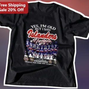 Yes I'm Old But I Saw Islanders Greatness 4-Peat Stanley Cup Champions New York Hockey Nostalgia Tee available at our Los Angeles warehouse