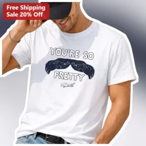 You're So Pretty Mustache Graphic Tee for Men available at our Los Angeles warehouse