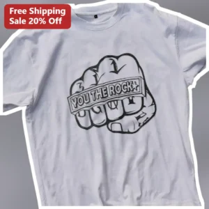 YOU THE ROCK Tee Funny Brass Knuckles Fist Graphic T-Shirt for Wrestling Fans available at our Los Angeles warehouse