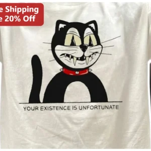 Your Existence Is Unfortunate Grumpy Cat Tee Dark Humor Sarcastic Gift available at our Los Angeles warehouse