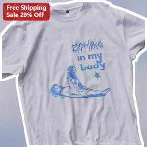 Zombie in my Body Graphic Tee Horror Fan Gift Unisex Cotton Shirt available at our Los Angeles warehouse