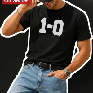 1-0 Soccer Shutout Victory Graphic Tee for Athletes available at our Los Angeles warehouse