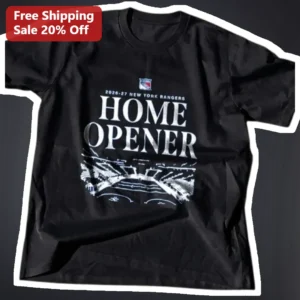 2026-27 New York Rangers Home Opener Vintage Style Tee for Hockey Fans available at our Los Angeles warehouse