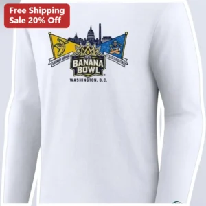 2026 Banana Bowl Washington D.C. Savannah Bananas Texas Tailgaters Long Sleeve Tee available at our Los Angeles warehouse