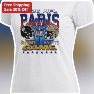 2026 NFL Paris Game Tee Historic First Regular Season Matchup Commemorative Shirt available at our Los Angeles warehouse