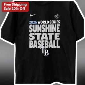 2026 Sunshine State World Series Baseball Tee Tampa Bay Rays Fan Shirt available at our Los Angeles warehouse