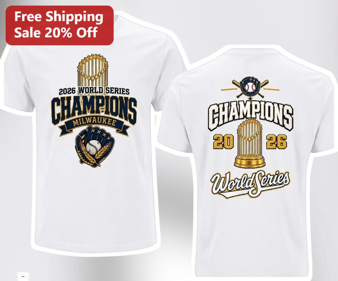 2026 World Series Champions Milwaukee Brewers Tee Baseball Fan Gift available at our Los Angeles warehouse