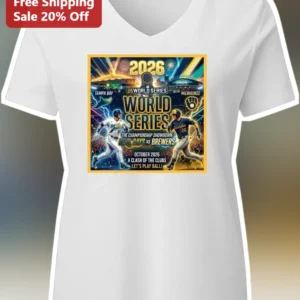 2026 World Series Rays vs Brewers Championship Tee Baseball Fan Gear available at our Los Angeles warehouse
