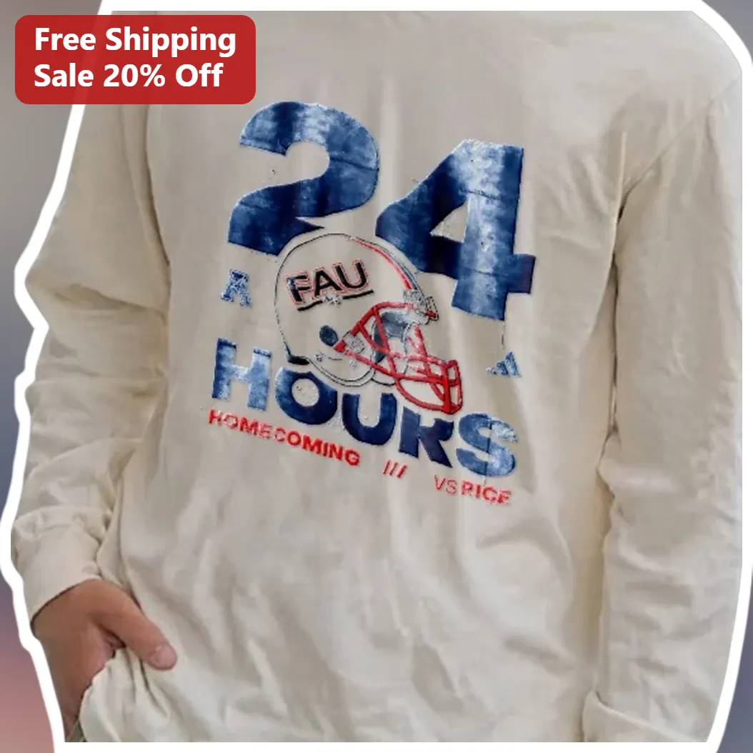24 Hours Homecoming vs Rice Long Sleeve Tee College Football — Los Angeles 24 Hours Homecoming vs Rice Long Sleeve Tee College Football Fan Gear Vintage Distressed Graphic Shi available at our Los Angeles warehouse
