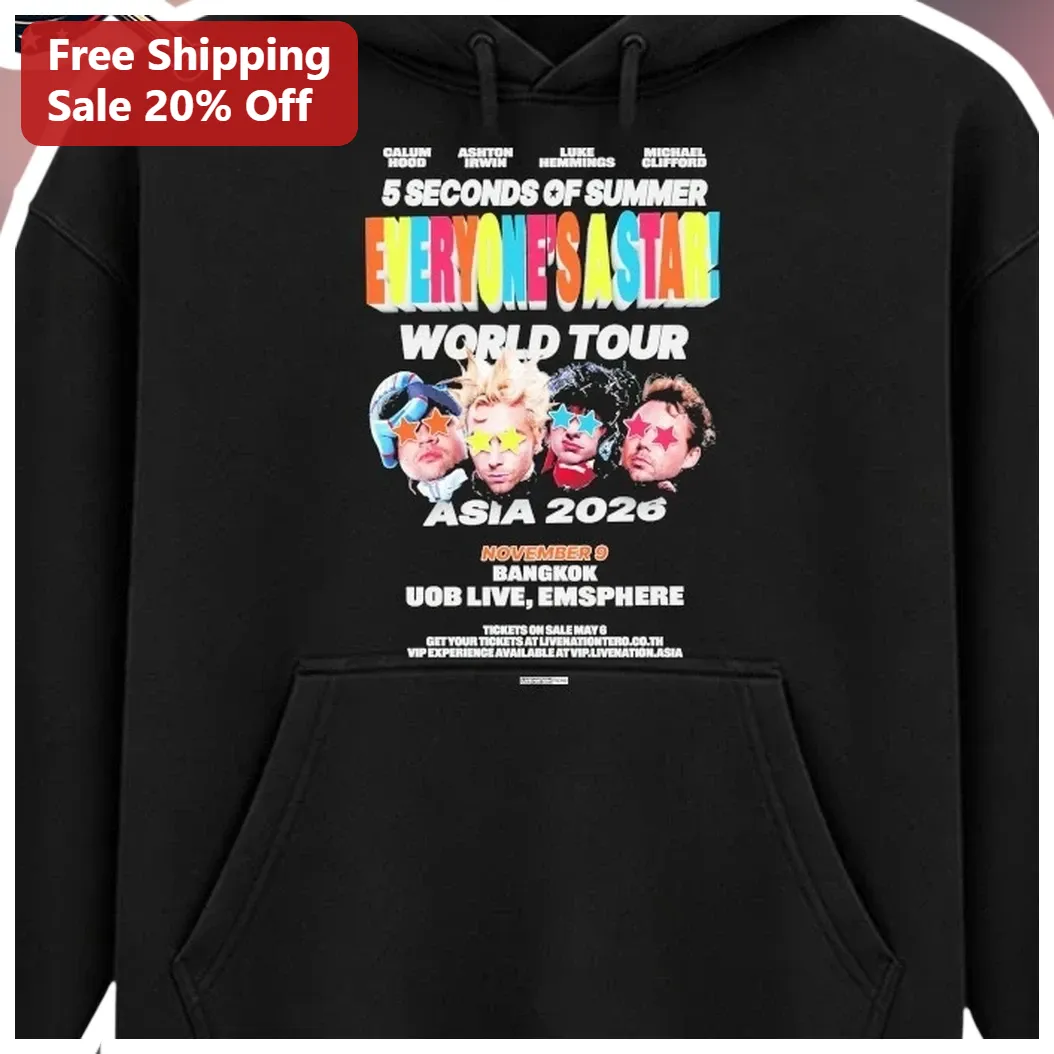 5 Seconds of Summer Everyone's a Star World Tour Hoodie available at our Los Angeles warehouse