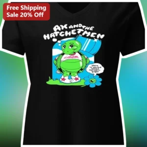 Ax and the Hatchetmen Tee Cartoon Turtle Graphic T-Shirt Band Merch Gift for Fans available at our Los Angeles warehouse