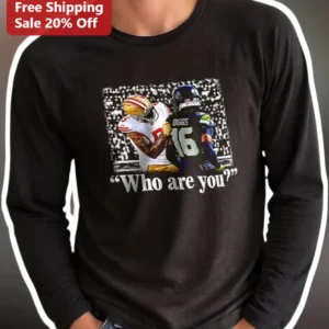 Who Are You Stefon Diggs NFL Football Long Sleeve Tee available at our Los Angeles warehouse