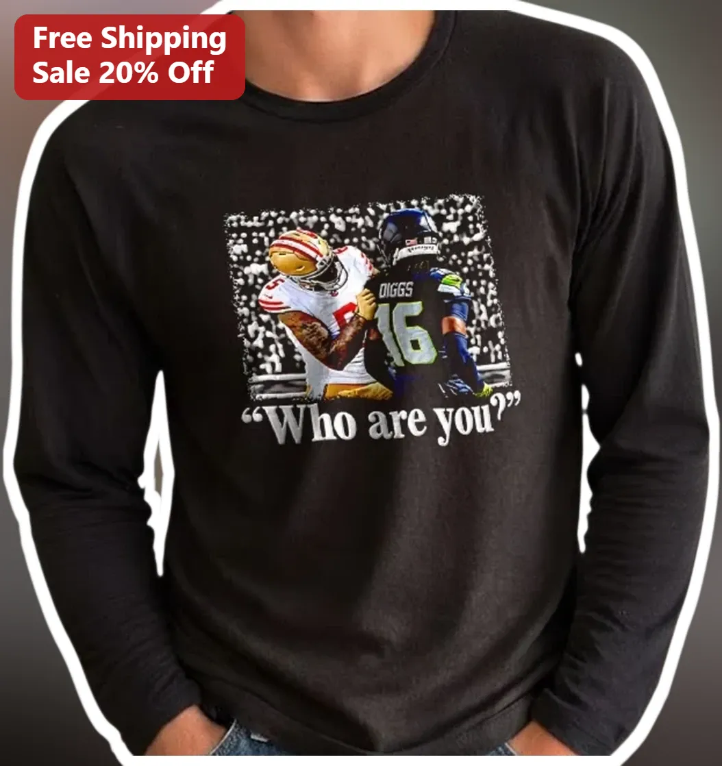 Who Are You Stefon Diggs NFL Football Long Sleeve Tee available at our Los Angeles warehouse