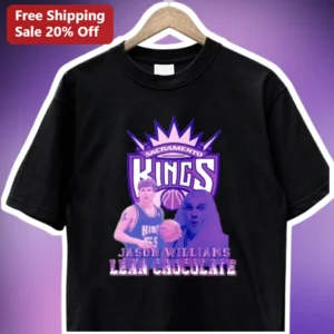 Jason Williams Lean Chocolate Retro NBA Basketball Graphic Tee for Men available at our Los Angeles warehouse