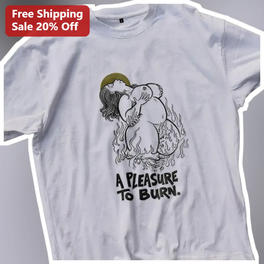 A Pleasure to Burn Fahrenheit Quote Graphic Tee for Book Lov — Los Angeles A Pleasure to Burn Fahrenheit Quote Graphic Tee for Book Lovers available at our Los Angeles warehouse