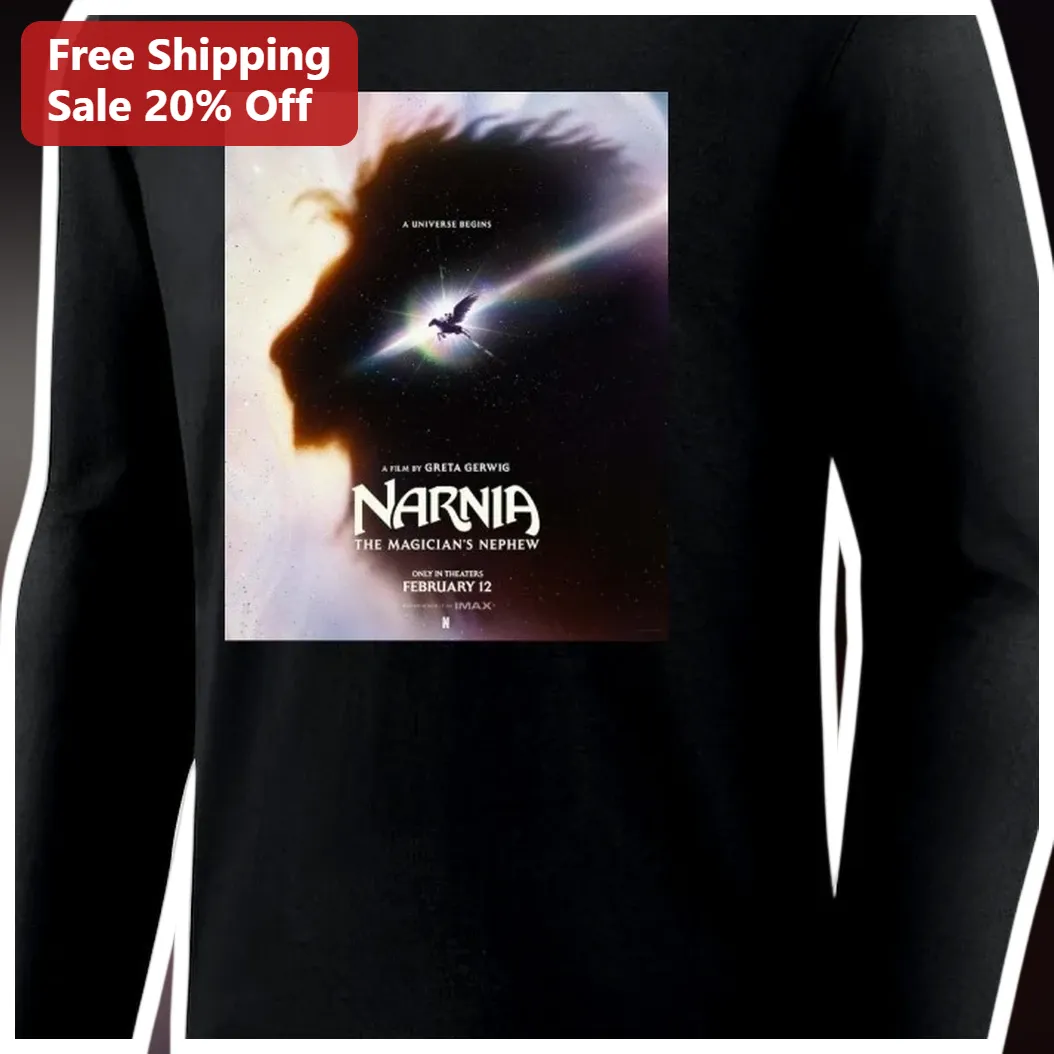 A Universe Begins Narnia The Magician's Nephew Long Sleeve T — Los Angeles A Universe Begins Narnia The Magician's Nephew Long Sleeve Tee Aslan C.S. Lewis Fantasy Gift available at our Los Angeles warehouse