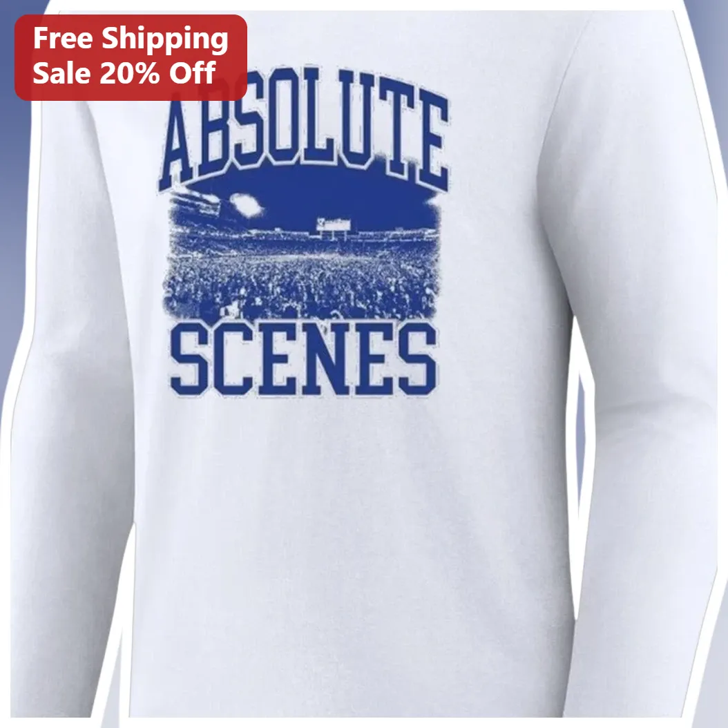 ABSOLUTE SCENES Long Sleeve Tee Vintage Stadium Crowd Football Fan Graphic Shirt available at our Los Angeles warehouse