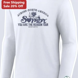 Across North America You Are The Reason Tour Long Sleeve Tee Vintage Concert Merch Gift available at our Los Angeles warehouse