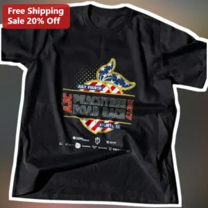 AJC Peachtree Road Race Tee Atlanta Running Shirt July Fourth Commemorative Gift for Runners available at our Los Angeles warehouse