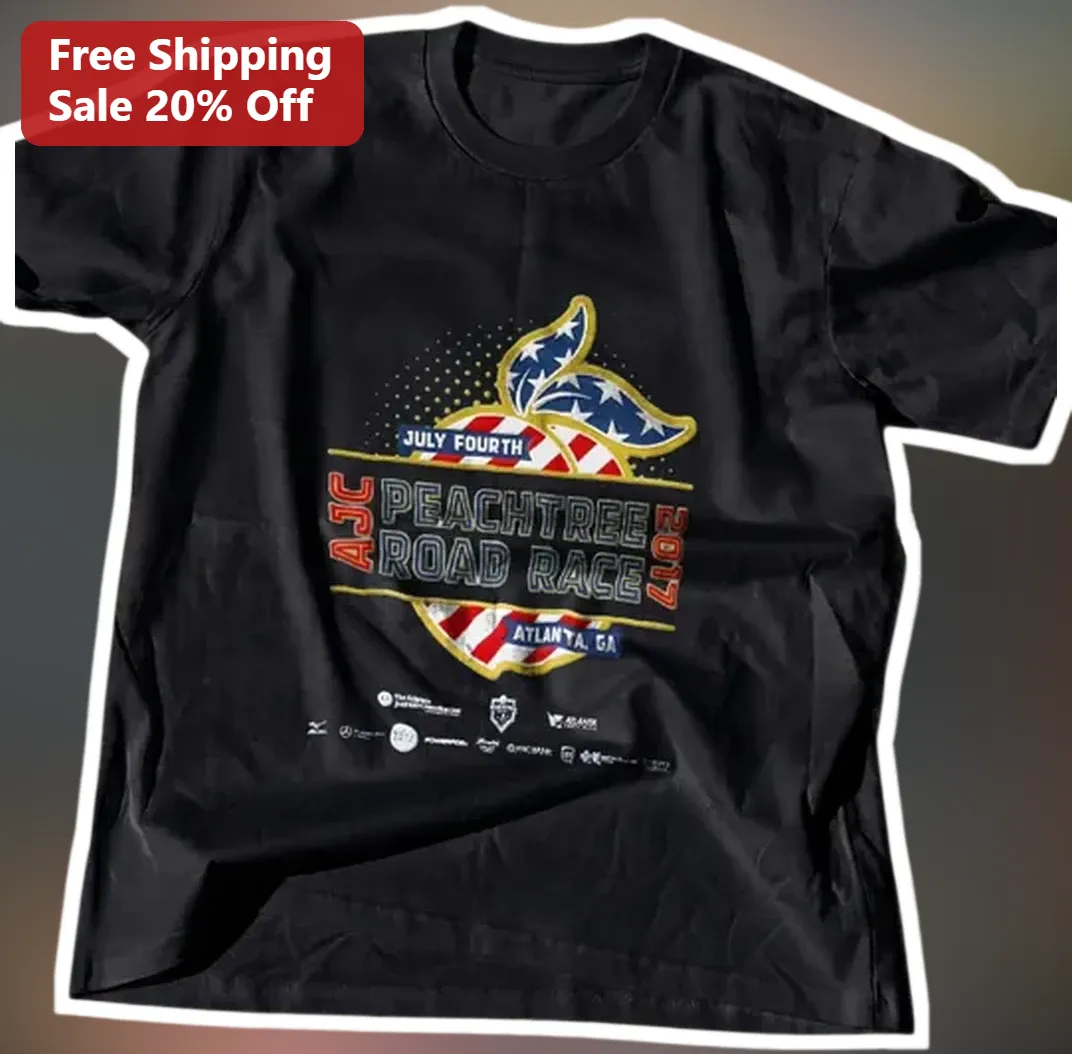 AJC Peachtree Road Race Tee Atlanta Running Shirt July Fourt — Los Angeles AJC Peachtree Road Race Tee Atlanta Running Shirt July Fourth Commemorative Gift for Runners available at our Los Angeles warehouse