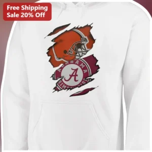 Alabama Crimson Tide Pullover Hoodie Roll Tide College Football Fan Gear available at our Los Angeles warehouse