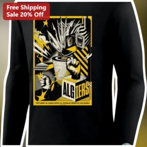 Algiers Rock Al Parque Band Merch Long Sleeve Tee Alternative Rock Graphic Shirt available at our Los Angeles warehouse