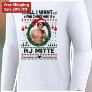 All I Want For Christmas Is Long Sleeve Shirt Funny Holiday Ugly Sweater Graphic Tee Personalized Gi available at our Los Angeles warehouse