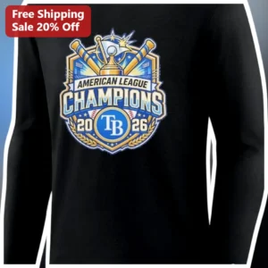 American League Champions Long Sleeve Tee Baseball Fan Gift available at our Los Angeles warehouse