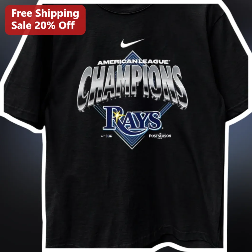 American League Champions Rays Postseason Tee Tampa Bay Base — Los Angeles American League Champions Rays Postseason Tee Tampa Bay Baseball Fan Gear available at our Los Angeles warehouse
